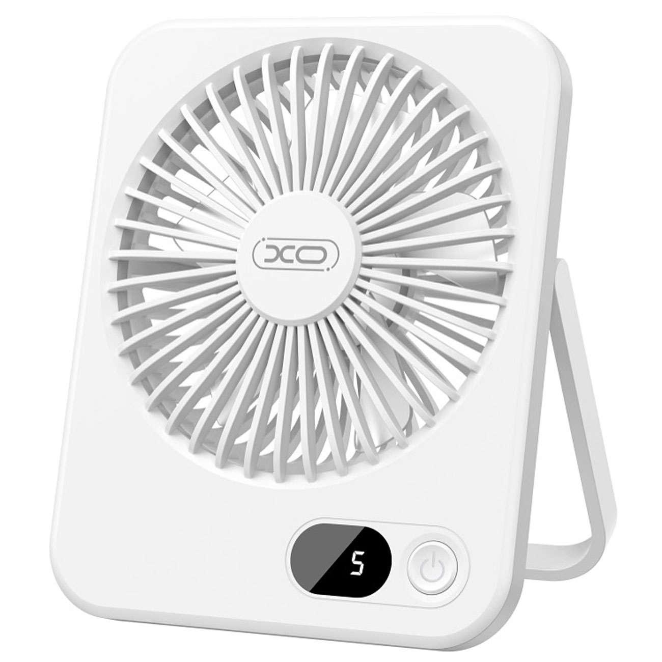 پنکه رومیزی تاشو XO-MF99 با باتری 1200 میلی‌آمپری، 5 سرعت باد و قابلیت آویزان شدن؛ خنک‌کننده قابل حمل و ایده‌آل برای هر مکانی.
