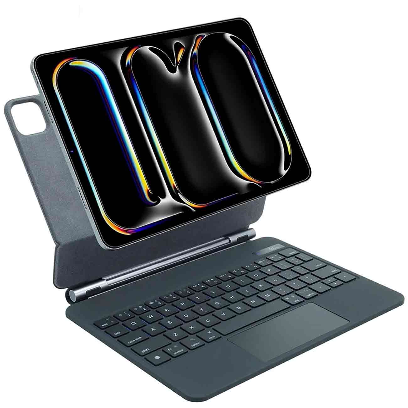 کیبورد بلوتوثی XO KB-09 مخصوص آیپدهای 10.9 و 11 اینچی با 64 کلید، نور پس‌زمینه و باتری 500 میلی‌آمپری؛ مناسب تایپ راحت و تبدیل آیپد به ابزار کاری حرفه‌ای.