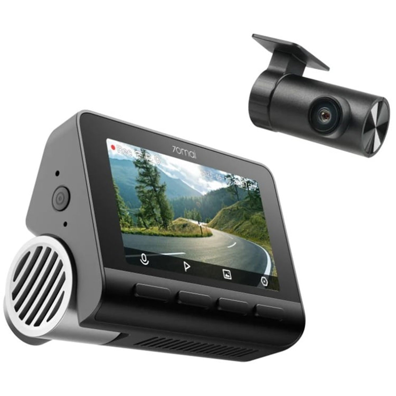 دوربین ثبت وقایع خودرو 70mai مدل A810S-2 با ضبط 4K واقعی جلو 3840×2160 و 1080P HDR عقب، سنسور STARVIS 2، GPS داخلی و کنترل صوتی، مناسب ثبت مسیر، امنیت شب و پارکینگ خودرو.