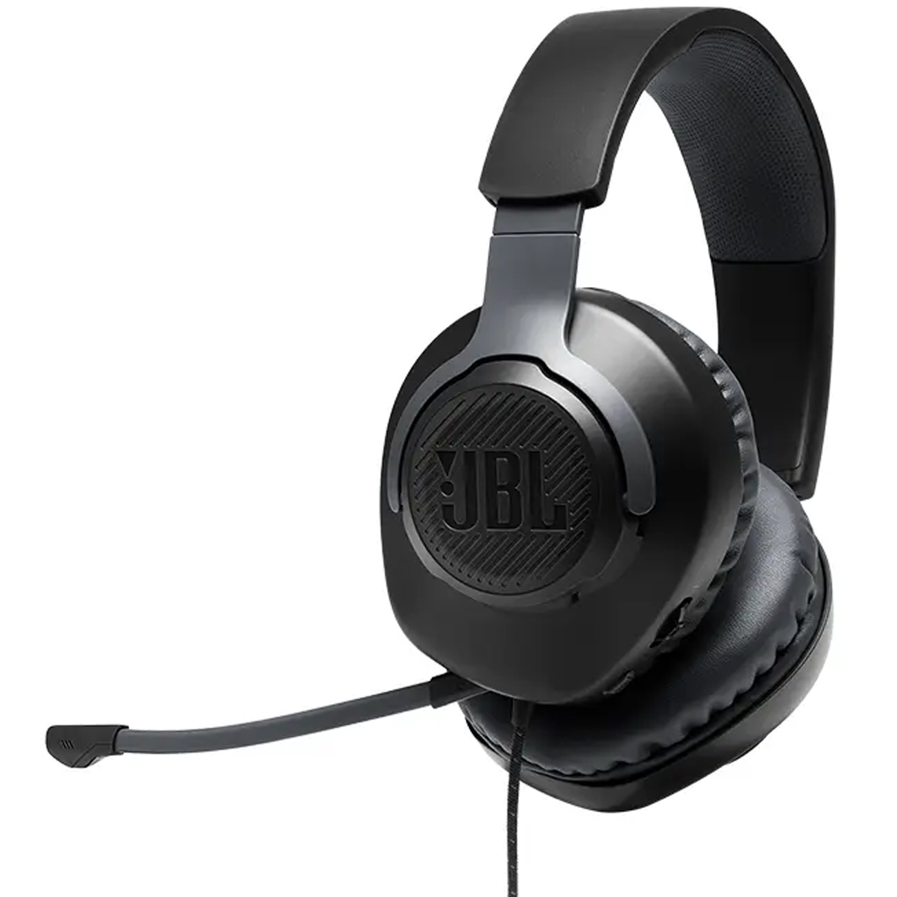 هدست گیمینگ سیمی جی بی ال JBL مدل Quantum 100 M2 با درایورهای 40 میلی‌متری،جک 3.5 میلی متری، بالشتک‌های نرم و تنفس‌پذیر، تجربه‌ای بی‌نظیر از بازی ارائه می‌دهد.