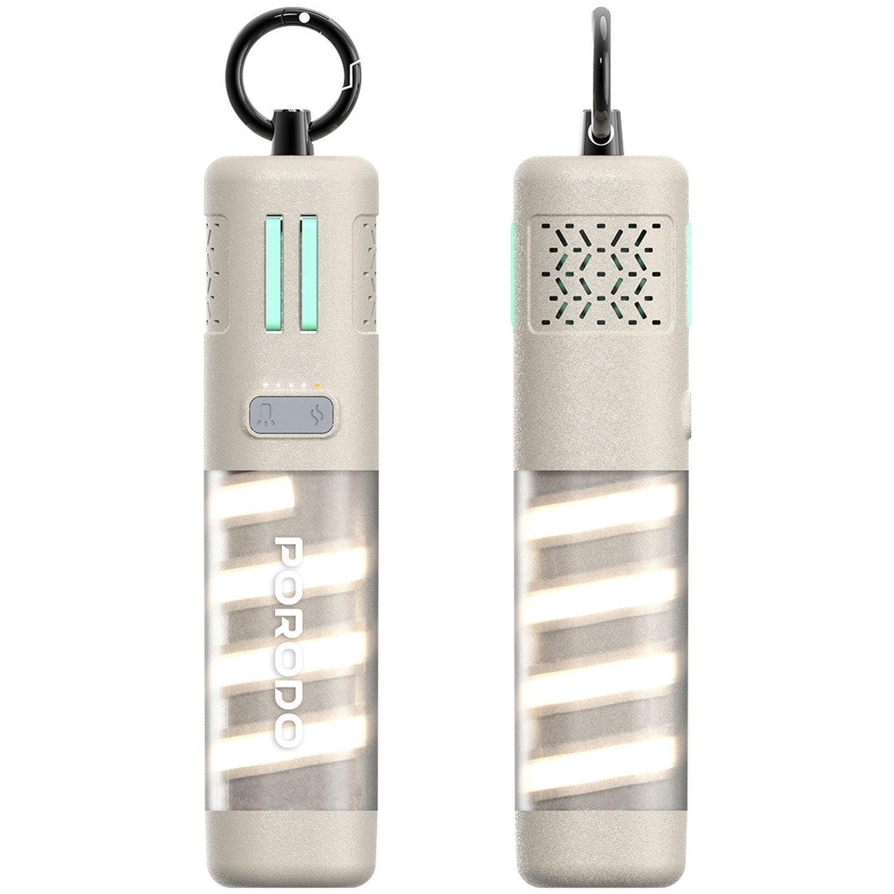پاوربانک،حشره کش و چراغ قوه پورودو Porodo مدل PDNDC017KH با ظرفیت 5000mAh، چراغ قوه داخلی و قابلیت دفع حشرات، مناسب کمپینگ ، با درگاه Type-C و شارژ سریع 110 دقیقه‌ای