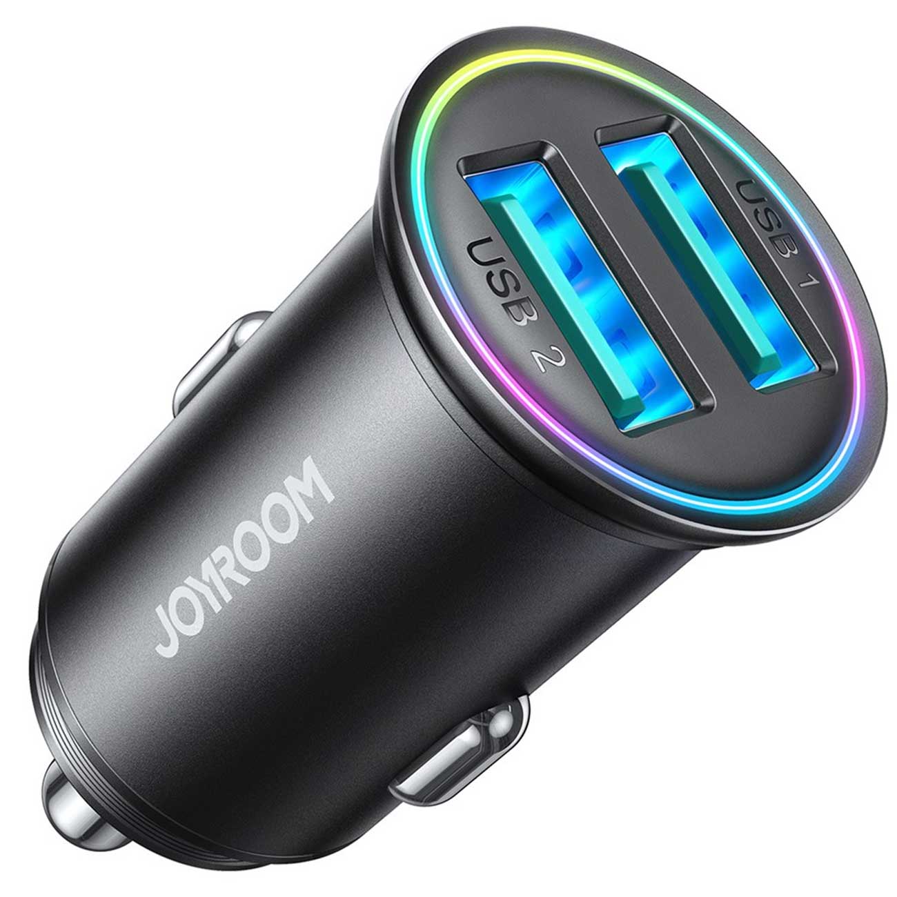 شارژر فندکی جویروم مدل CCN03 با دو خروجی USB و توان ۲۴ وات، شارژی سریع، ایمن و سازگار با تمام دستگاه‌ها را فراهم می‌کند. طراحی فلزی مقاوم و LED ملایم، این محصول را به انتخابی ایده‌آل برای استفاده در خودرو تبدیل کرده است.