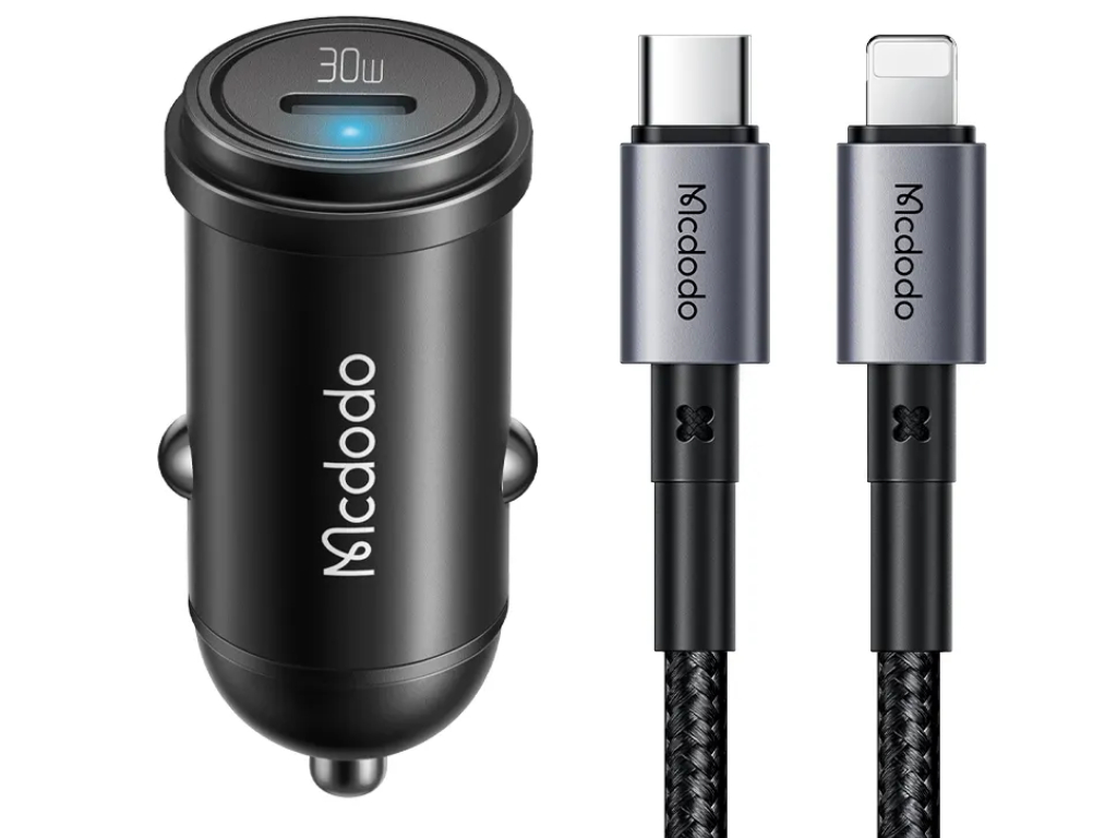 خرید اینترنتی شارژر فندکی تایپ سی 30 وات همراه با کابل لایتنینگ مک دودو Mcdodo CC-7492 PD30W USB-C Fast Car Charger، مشاهده و بررسی لوازم جانبی سایر برندها از فروشگاه آنلاین سایت جانبی
