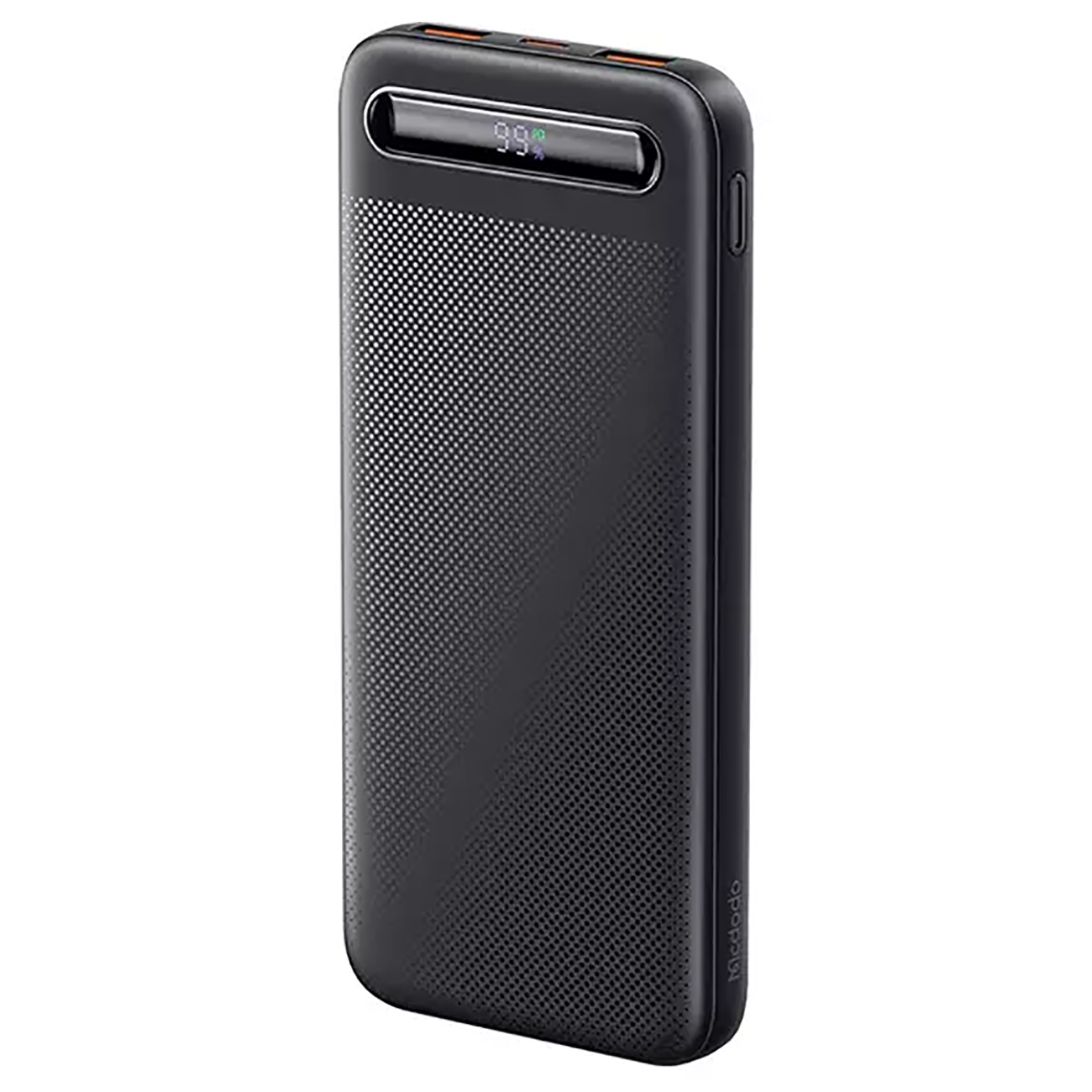 پاوربانک مک دودو 10000 میلی آمپر Mcdodo MC-388 / حداکثر توان خروجی22.5 وات/ دارای صفحه نمایش دیجیتال LED / وزن 230 گرم/ امکان شارژ 3 دستگاه همزمان/ مجهز به تراشه‌ای هوشمندبا 9 قابلیت محافظتی / دارای کابل شارژ یو اس بی به تایپ سی به طول 0.2 متر و شدت جریان