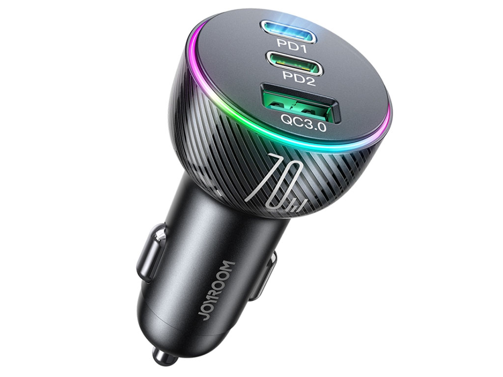 Joyroom JR-CL26 70W 3-Port (2PD+1USB) Car Charger