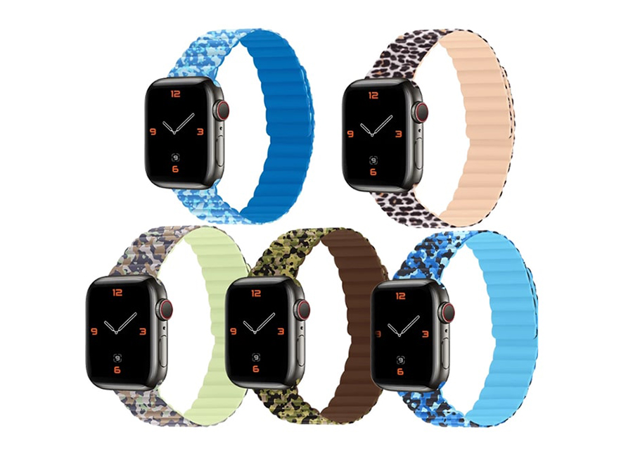 Green Apple Watch 44/45mm Silicone + Magnets Watch Band