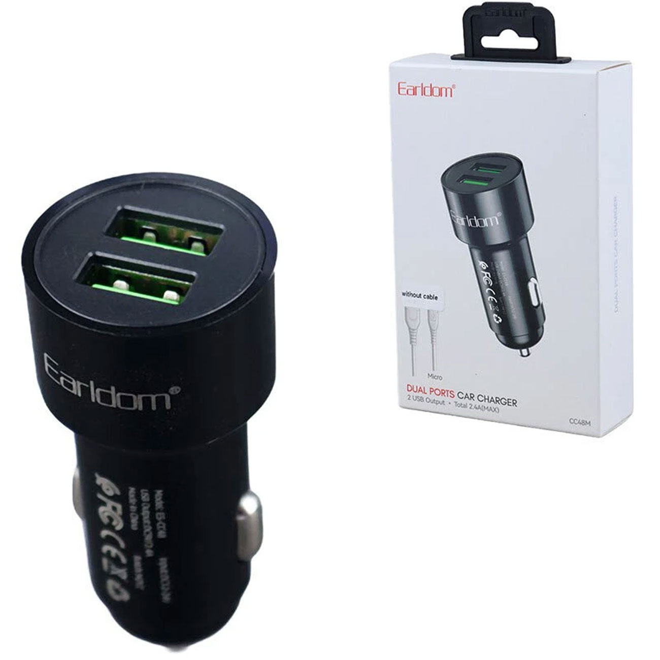 شارژر فندکی ارلدام ES-CC48M با دو پورت USB و توان 12 وات، امکان شارژ همزمان دو دستگاه را با جریان 2.4 آمپر فراهم می‌کند. گزینه‌ای کارآمد برای سفرهای شهری و جاده‌ای.