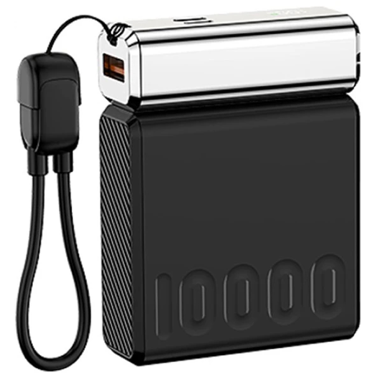 پاوربانک 10000  پورودو Porodo مدل PDPBFCH088BK با توان 35 وات، شارژ سریع PD و QC 3.0، نمایشگر LED، 2 خروجی USB و طراحی سبک مناسب سفر و استفاده روزمره