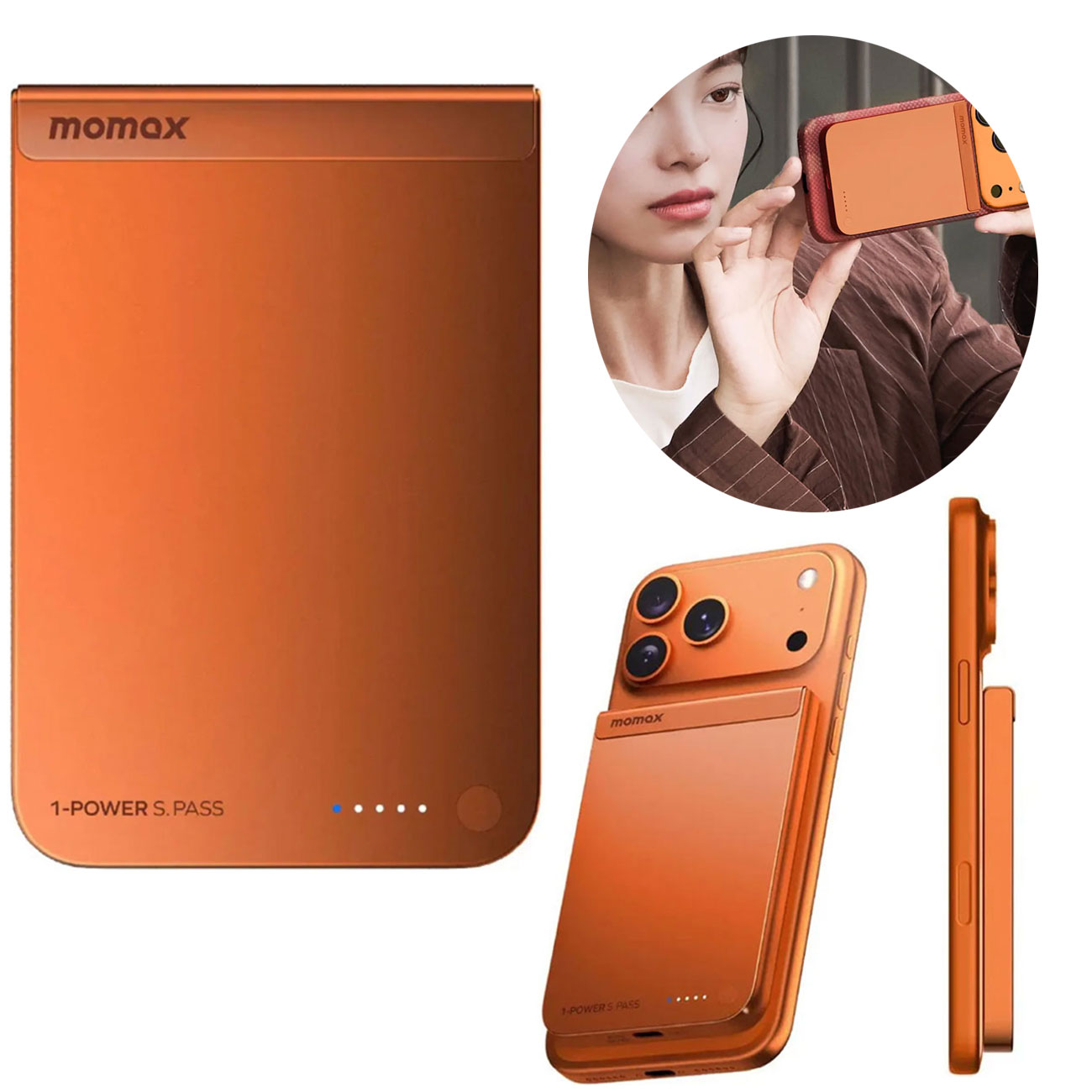 پاوربانک وایرلس مومکس MOMAX مدل IP161Q2 با 5000 میلی‌آمپر با شارژ بی‌سیم Qi2 15W، خروجی PD 20W، اتصال MagSafe، طراحی سبک و مناسب استفاده روزمره و آیفون 12 به بالا