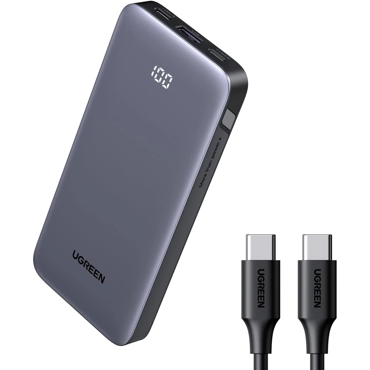 خرید پاور بانک 10000 یوگرین UGREEN مدل PB535 توان 30 وات با قابلیت فست شارژ. این شارژر همراه با 3 پورت خروجی و نمایشگر دیجیتال، بهترین انتخاب برای سفر است.
