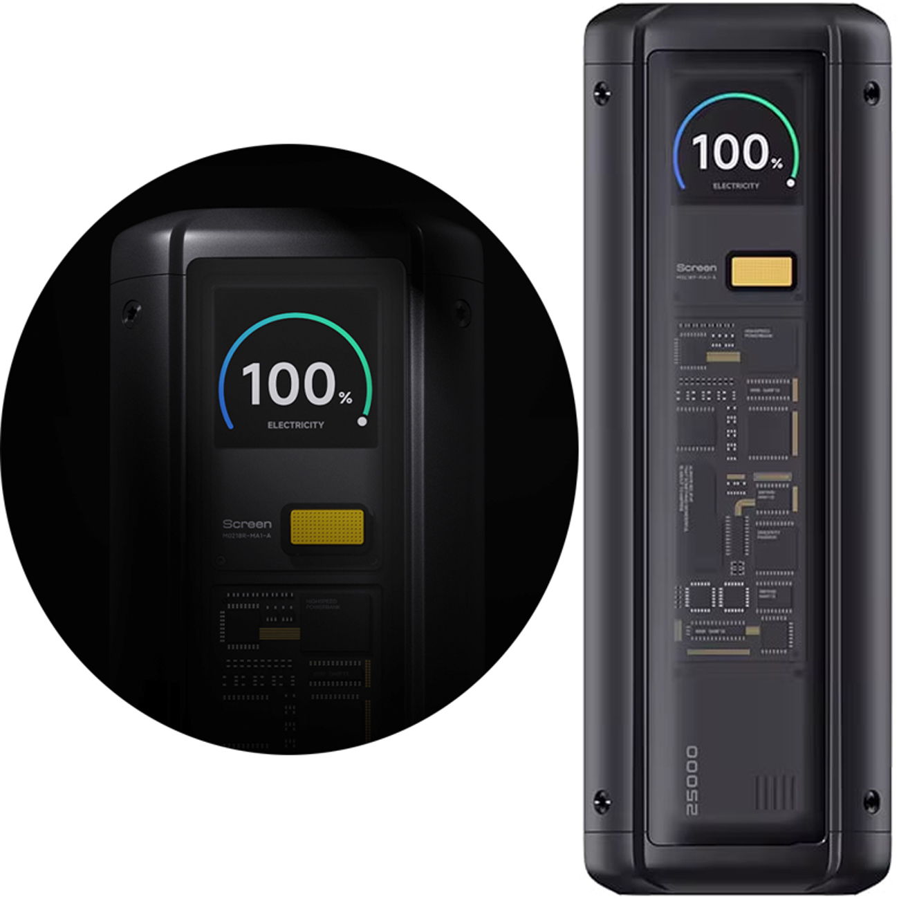 پاوربانک شیائومی P03MI با ظرفیت 25000mAh، سه درگاه شارژ و توان 212W، شارژ سریع و همزمان دستگاه‌ها را فراهم می‌کند.