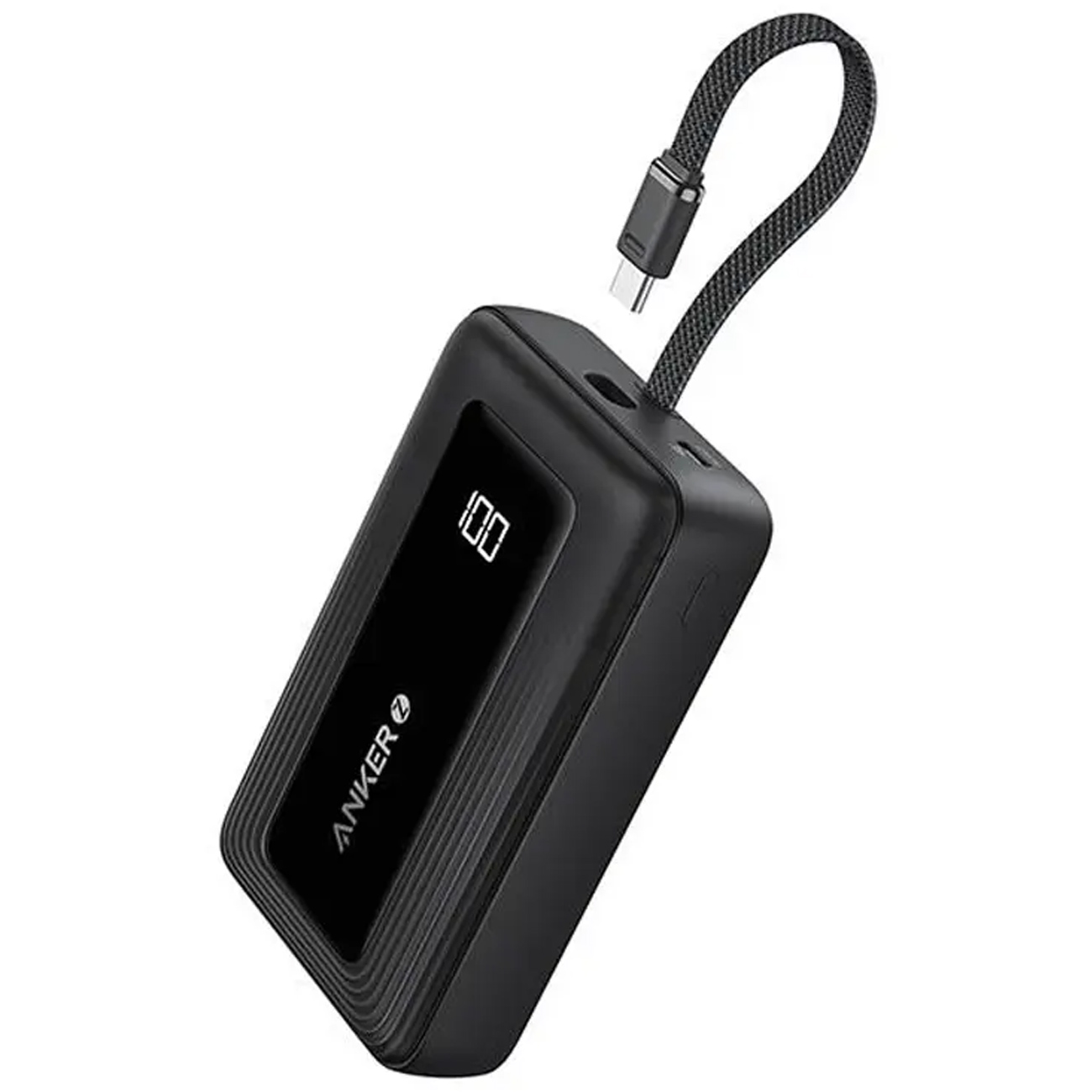 پاوربانک 20000Anker Zoloمیلی آمپر ساعتی 30 وات با کابل USB-C داخلی، شارژ سریع دوطرفه برای آیفون 15 و سامسونگ S24، ظرفیت بالا برای 4 شارژ کامل، ایمنی ActiveShield 2.0، مدل A1689، مناسب سفر و استفاده روزانه.
