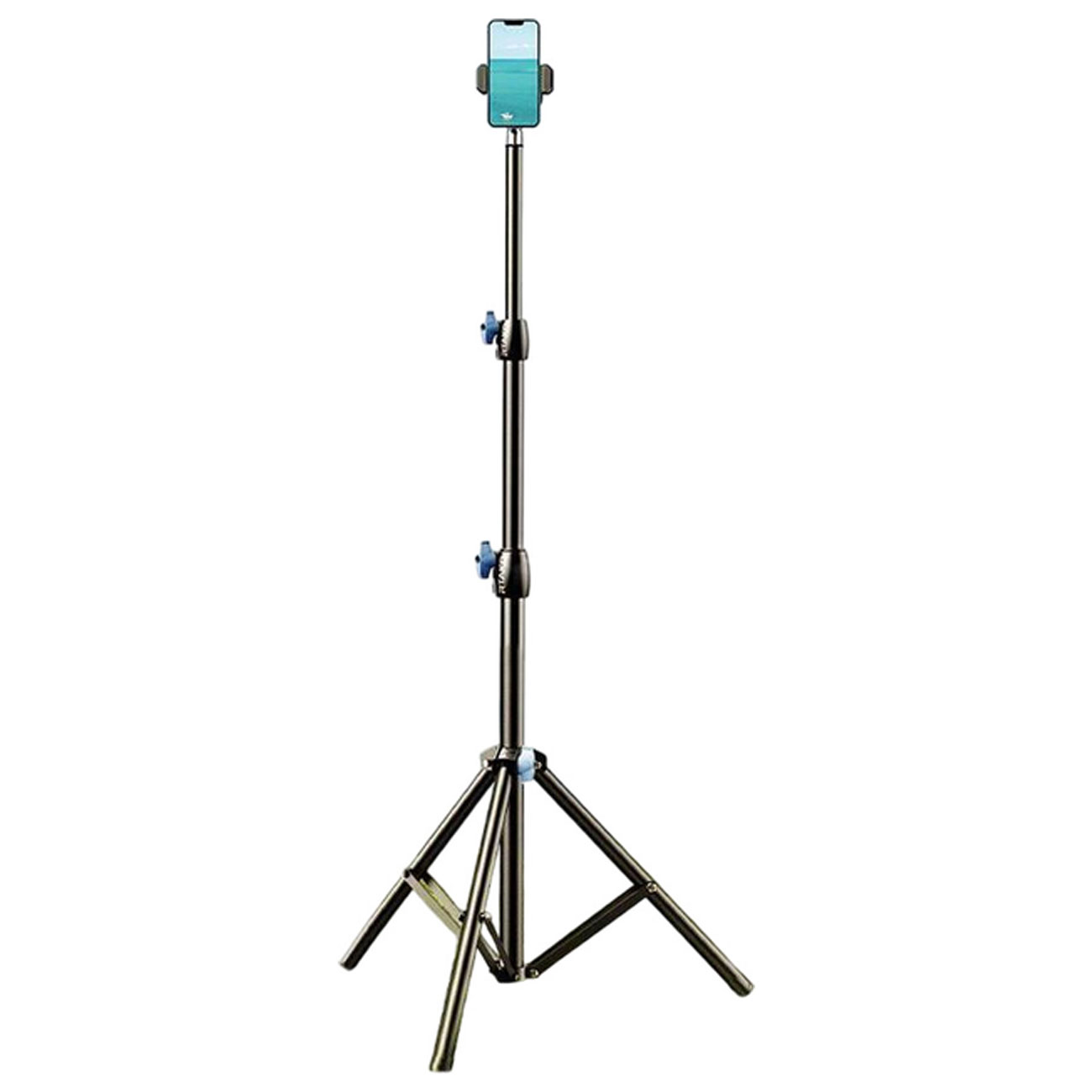 سه‌پایه گوشی آرتاکو Rtako RLD-001 با ارتفاع 170 سانتی‌متر, چرخش 360 درجه, بدنه فولاد کربنی مات و نور پرکننده جداشدنی. خرید پایه موبایل حرفه‌ای برای عکاسی و فیلم‌برداری, با کیف حمل رایگان.