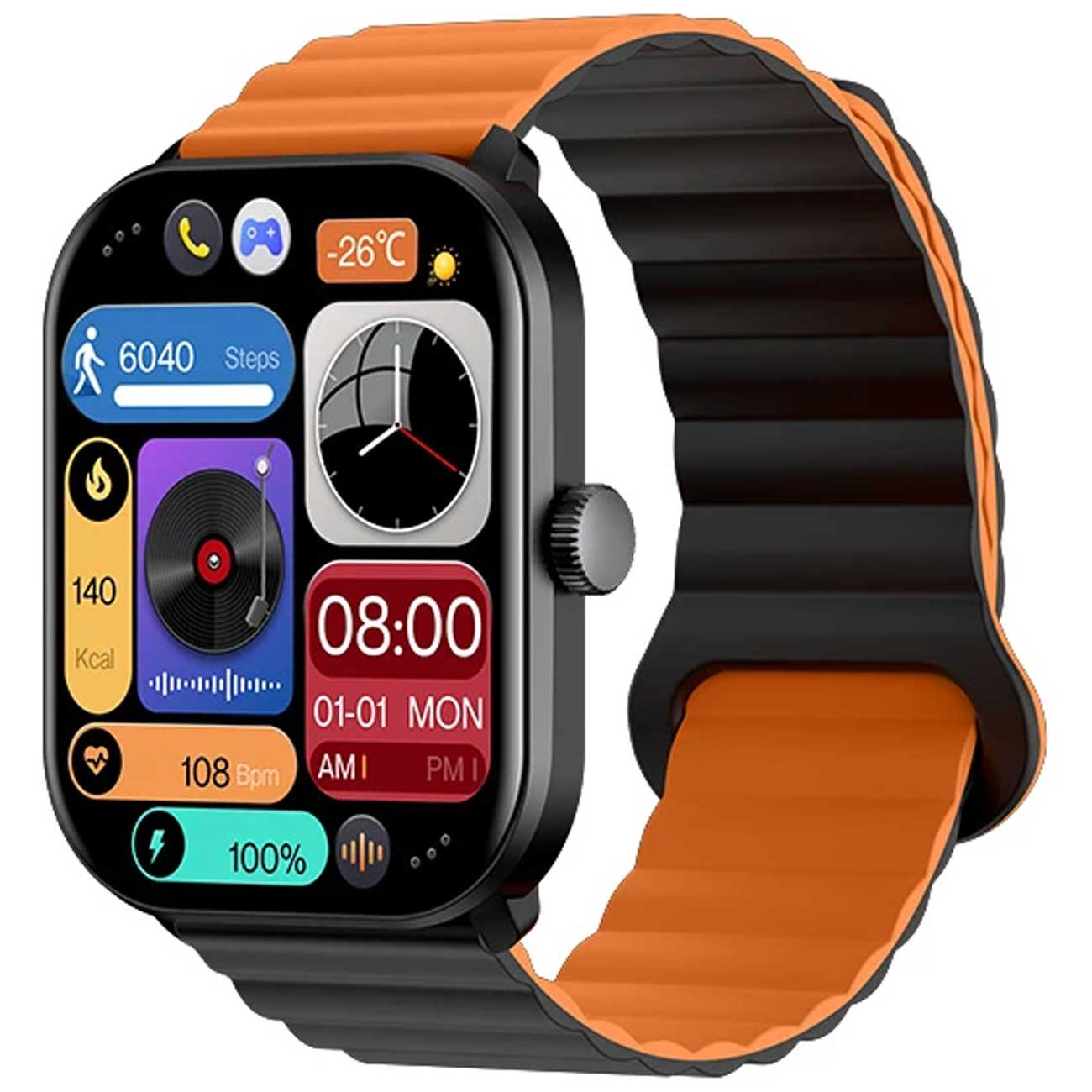 ساعت هوشمند گلوریمی شیائومی GS1 Pro / باتری 280 میلی آمپر ساعت/ صفحه نمایش AMOLED 2.01 inch/ بیش از 100 حالت ورزشی/ مقاوم در برابر آب/ قابلیت مکالمه تلفنی/ نمایشگر همیشه روشن/ پیش بینی وضعیت آب و هوا/ نسخه بلوتوث 5.2