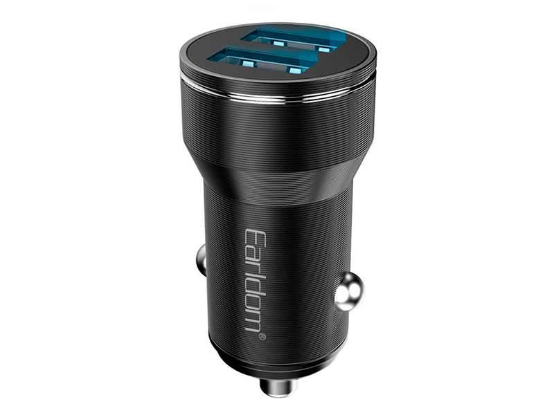 شارژر فندکی خودرو EARLDOM ES-CC19، دارای 2 خروجی USB-A، پشتیبانی از شارژ سریع، خروجی 2.4 آمپر، 12 وات توان شارژ...