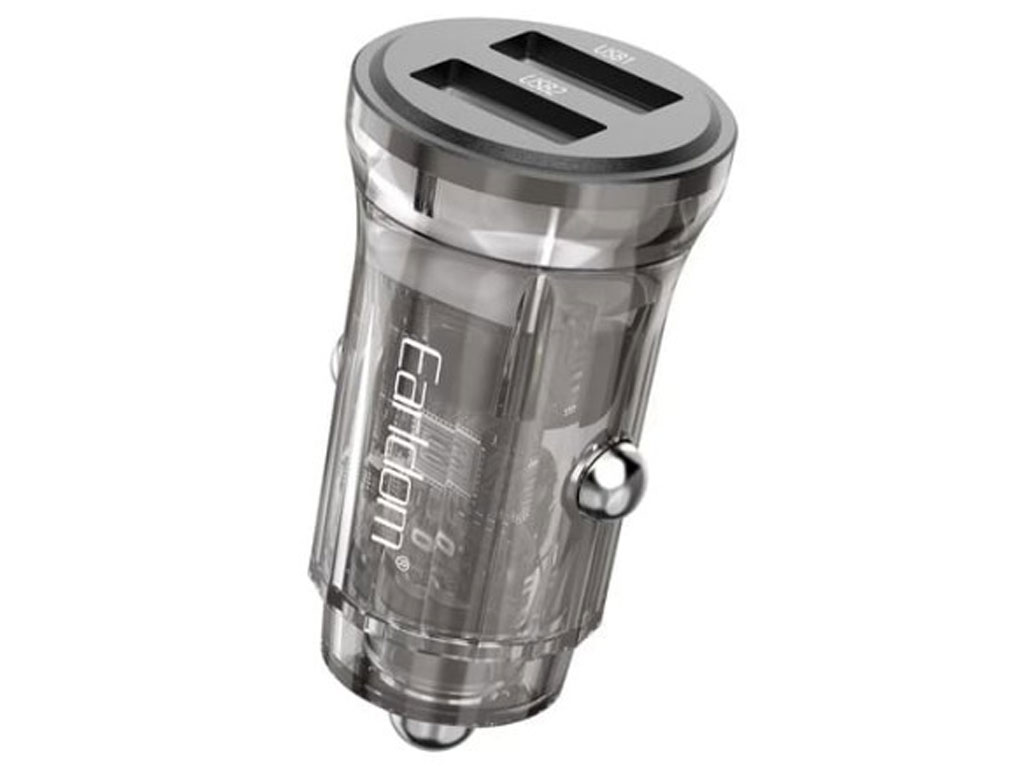 شارژر موبایل داخل ماشین دو پورت ارلدام مدل ES-CC24 / دارای 2 درگاه USB / شدت جریان خروجی 3.4 آمپر/ پشتیبانی از شارژ سریع/ دارای بدنه آلومینیومی شفاف/ مقاوم، زیبا و جذاب