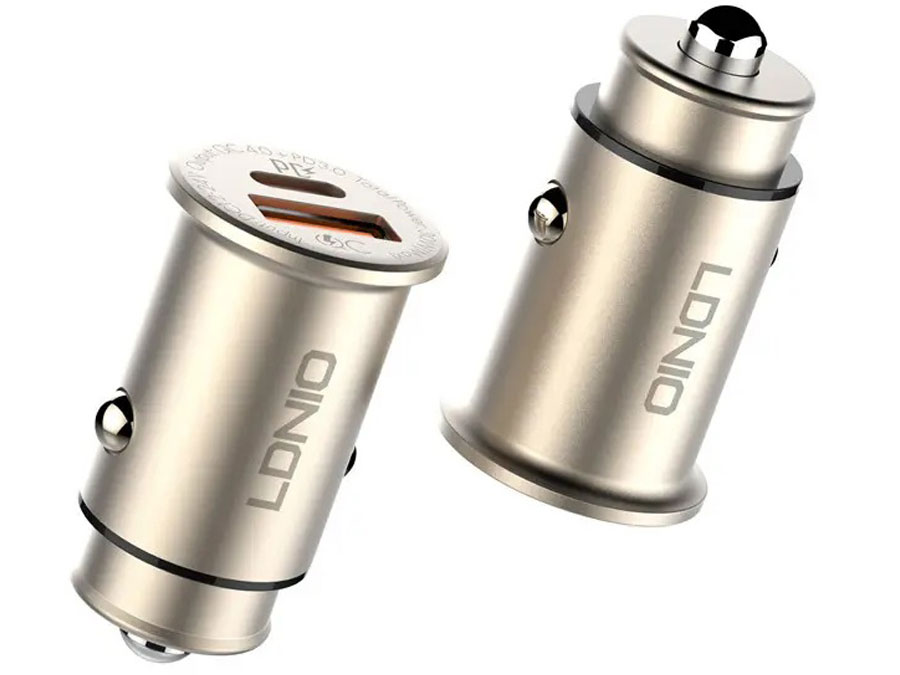شارژر فندکی شارژ سریع دو پورت LDNIO C506Q باتوان 30 وات و پشتیبانی از استانداردهای PD , QC.