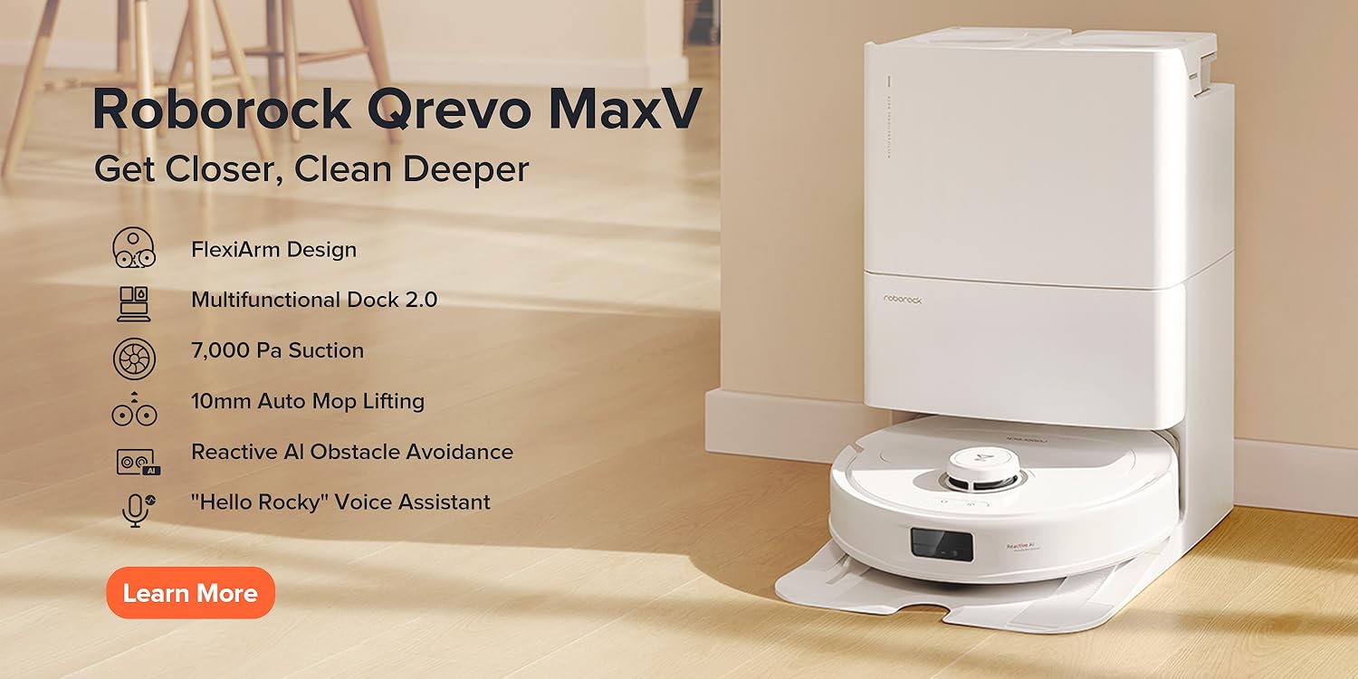 جارو رباتیک شیائومی روبوراک مدل Roborock QRevo MaxV Robot Vacuum